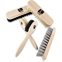 Lenzen Juego de Limpieza de Calzado I Set de Lustra de Zapatos I 5 Partes: 2 Cepillos de Pulido- 2 Cepillos de Crisol y…